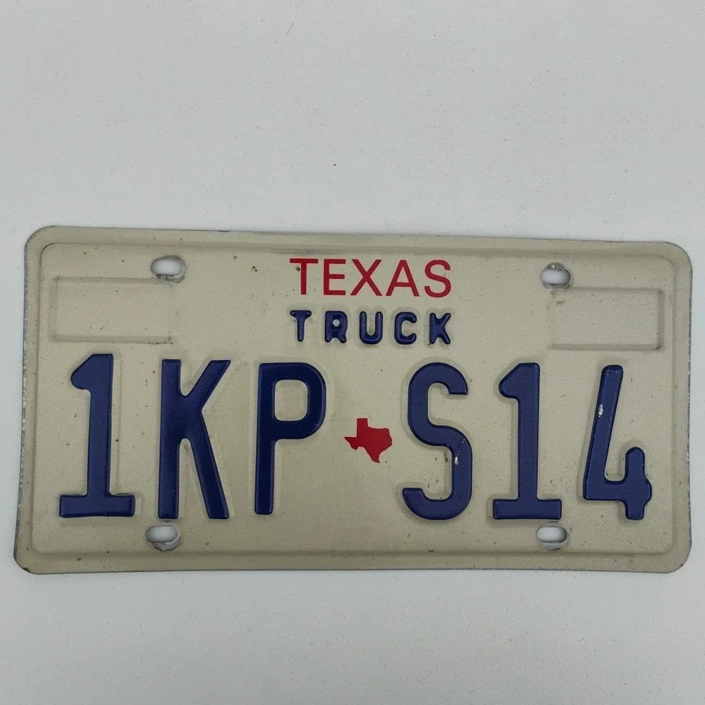 Vintage‎ 1990s Texas Truck License Plate Set 1KP S23